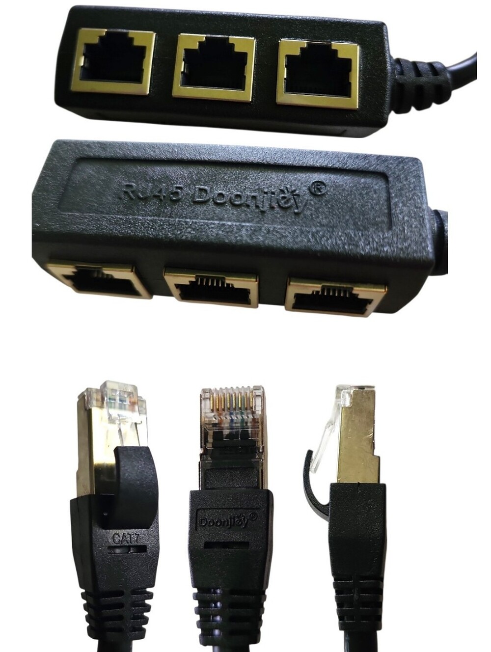 Doonjiey RJ45 Ethernet 1-to-3 port splitter